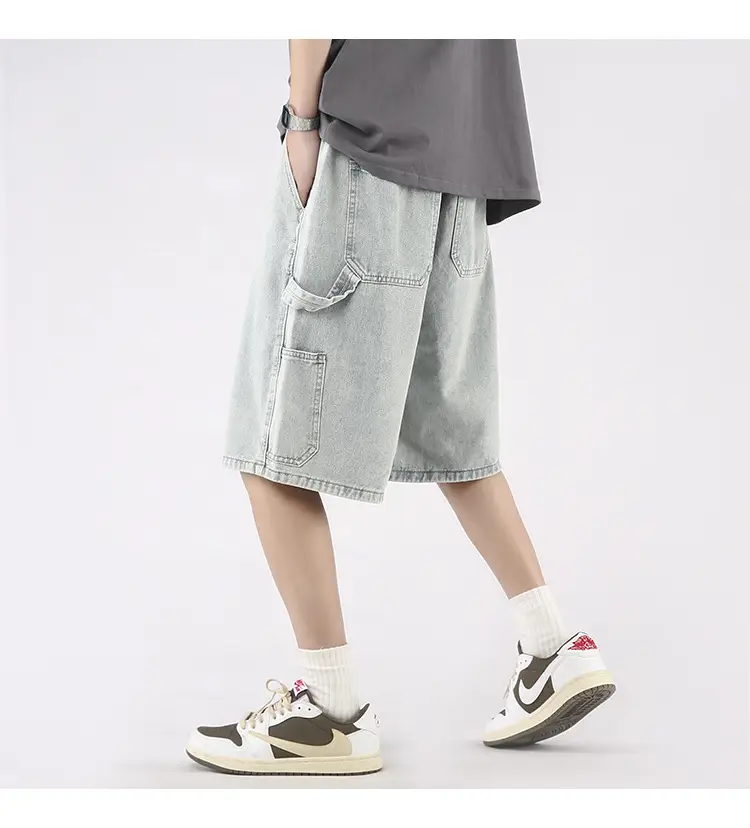 Denim Shorts Men Summer Loose Wide Leg 2023 — feature 1
