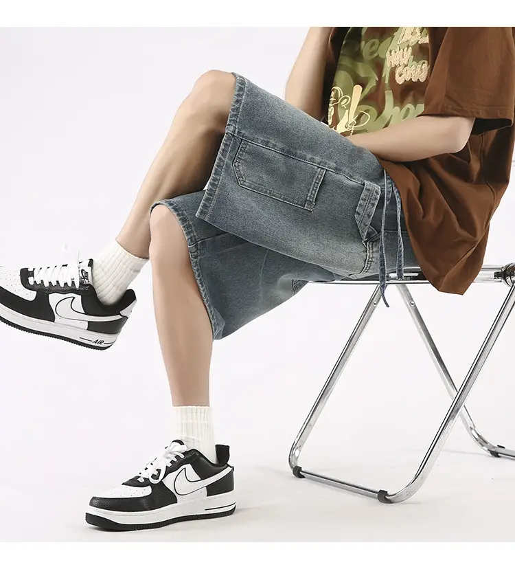 Denim Shorts Men Summer Loose Wide Leg 2023 — feature 12