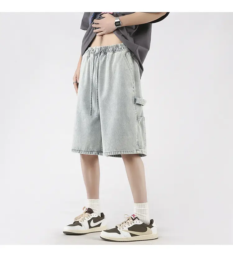 Denim Shorts Men Summer Loose Wide Leg 2023 — feature 3