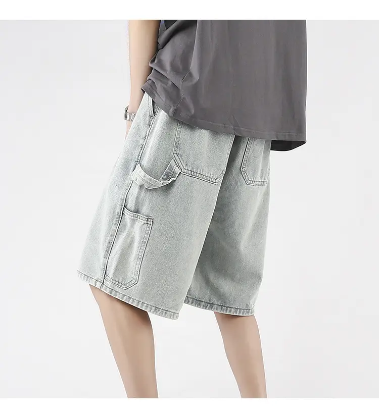 Denim Shorts Men Summer Loose Wide Leg 2023 — feature 6