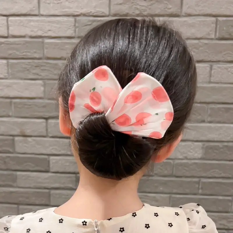 Fruit Print Hairpin for Girls Bow Ball Hair Accessory - Image 10