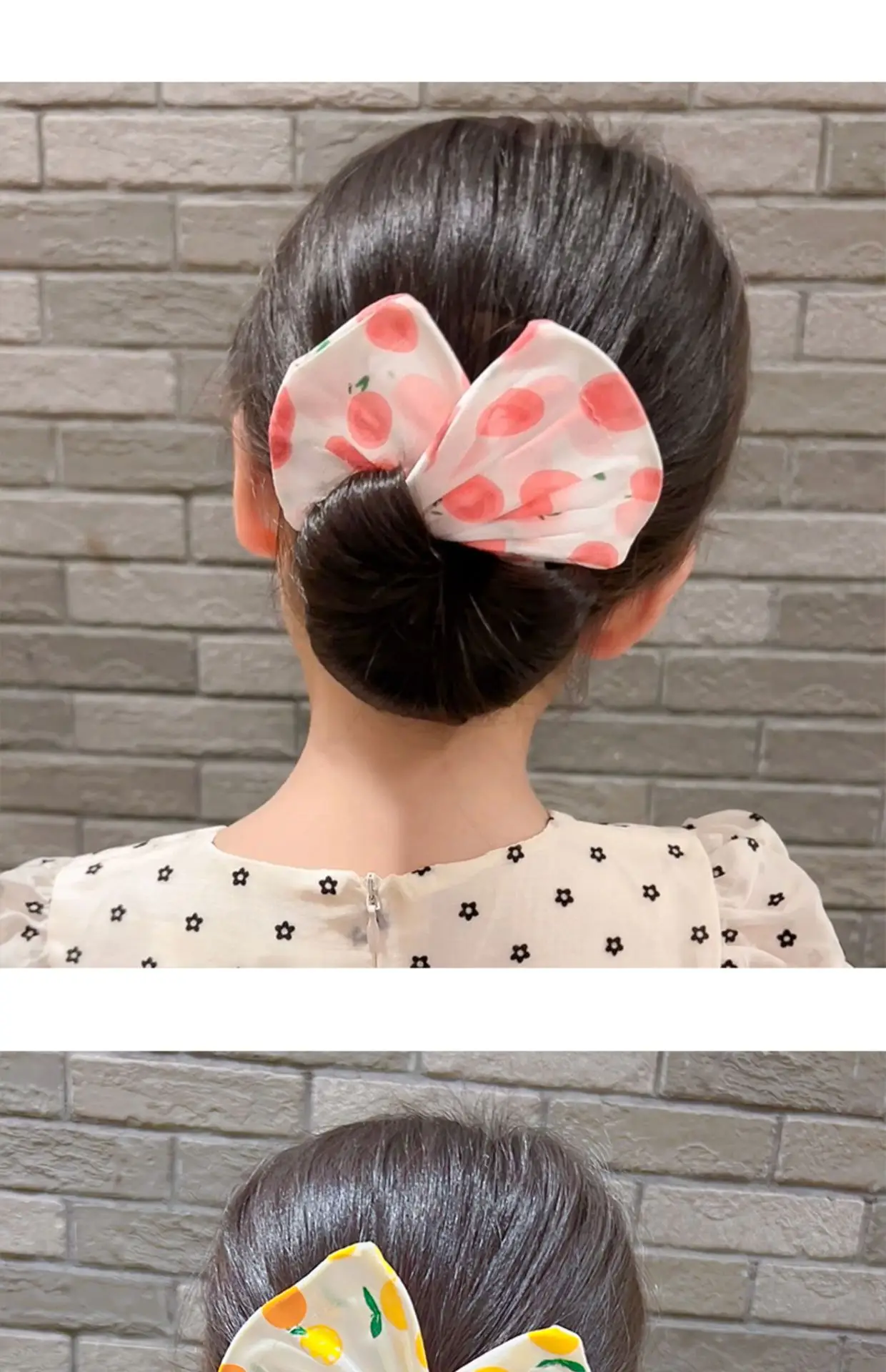 Fruit Print Hairpin for Girls Bow Ball Hair Accessory — feature 6