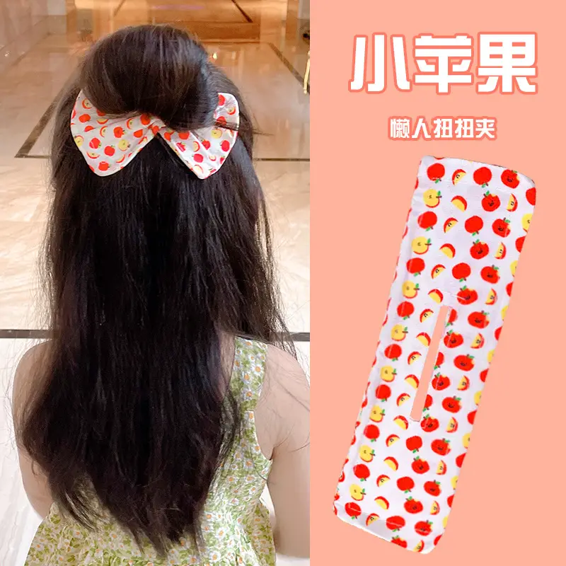 Fruit Print Hairpin for Girls Bow Ball Hair Accessory - Image 4