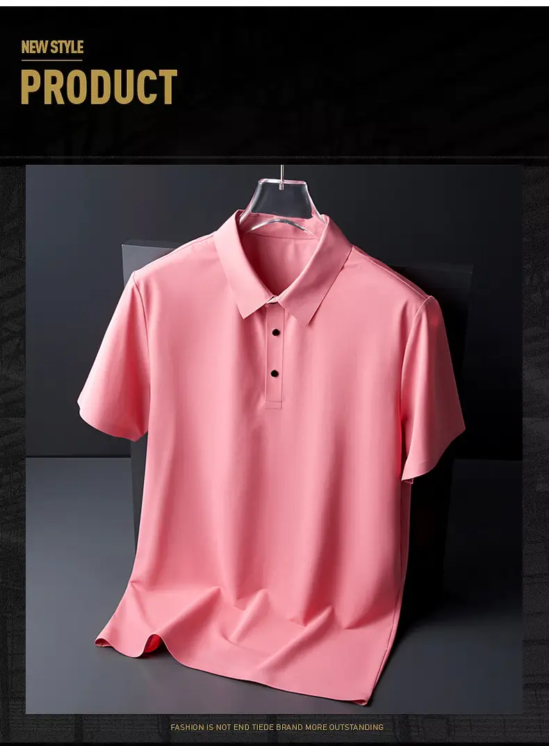 Men Olive Green Polo T-Shirt Short Sleeve Cool Breathable — feature 14