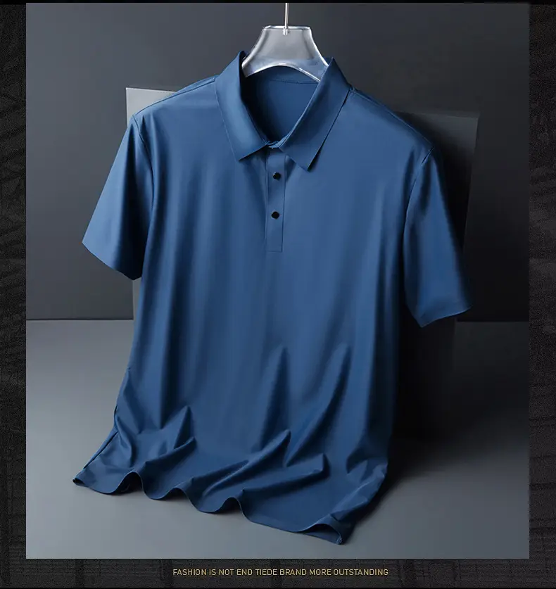 Men Olive Green Polo T-Shirt Short Sleeve Cool Breathable — feature 15