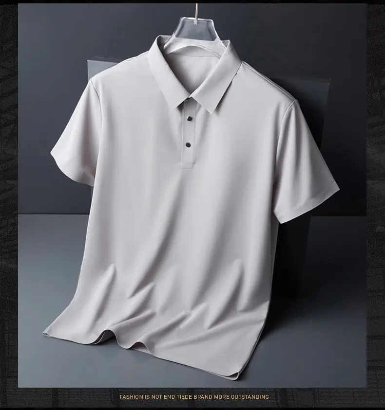 Men Olive Green Polo T-Shirt Short Sleeve Cool Breathable — feature 16