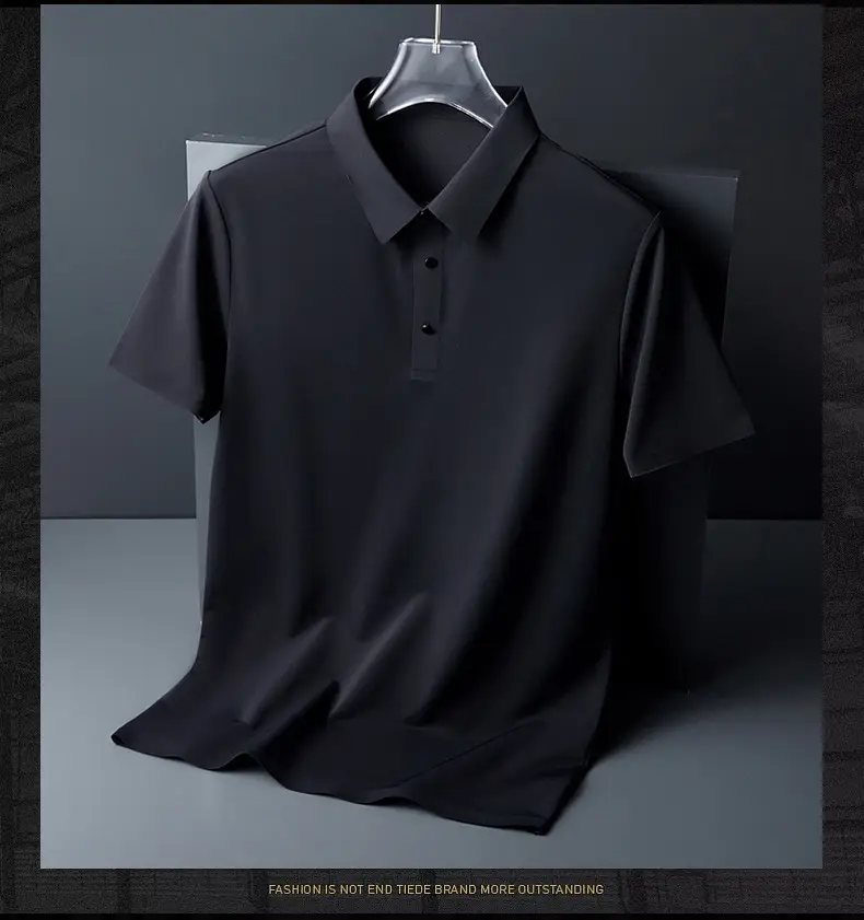 Men Olive Green Polo T-Shirt Short Sleeve Cool Breathable — feature 17