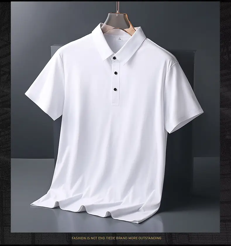 Men Olive Green Polo T-Shirt Short Sleeve Cool Breathable — feature 22