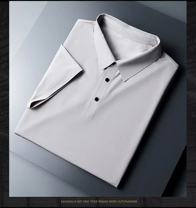 Men Olive Green Polo T-Shirt Short Sleeve Cool Breathable — feature 25