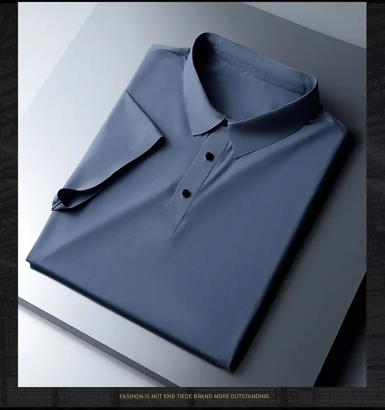 Men Olive Green Polo T-Shirt Short Sleeve Cool Breathable — feature 27