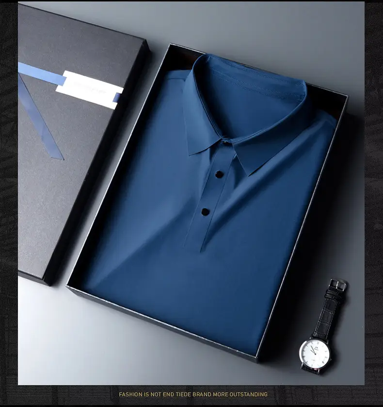 Men Olive Green Polo T-Shirt Short Sleeve Cool Breathable — feature 29