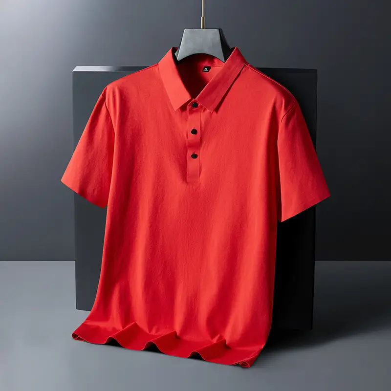 Men Olive Green Polo T-Shirt Short Sleeve Cool Breathable - Image 11