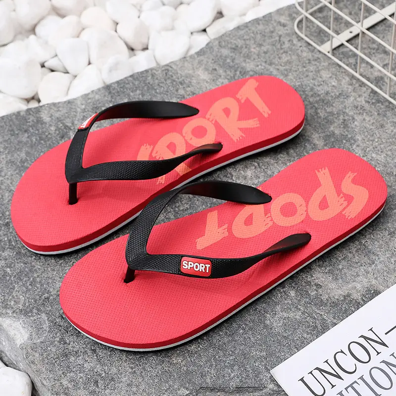 Men's Grey Non-Slip Flip Flops Summer Wear — feature 31