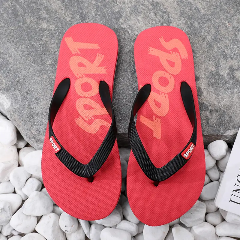 Men's Grey Non-Slip Flip Flops Summer Wear — feature 33