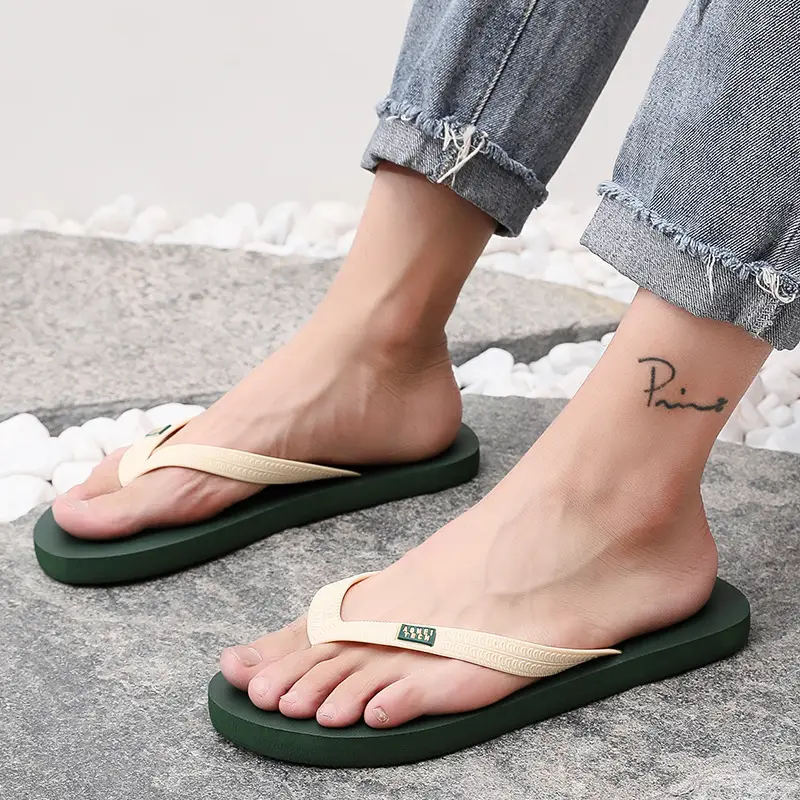 Men's Grey Non-Slip Flip Flops Summer Wear — feature 8