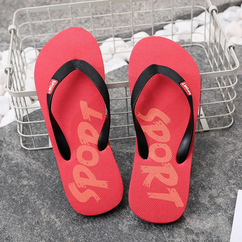 Men's Grey Non-Slip Flip Flops Summer Wear