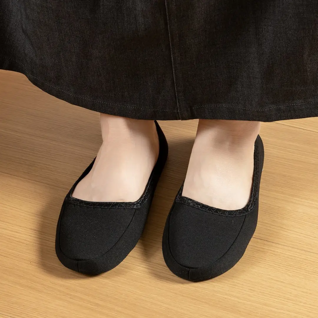 Cross-border Export Japanese-style Amazon Portable Folding Cotton Slippers Silent Indoor Travel Folding Shoes for Men and Women