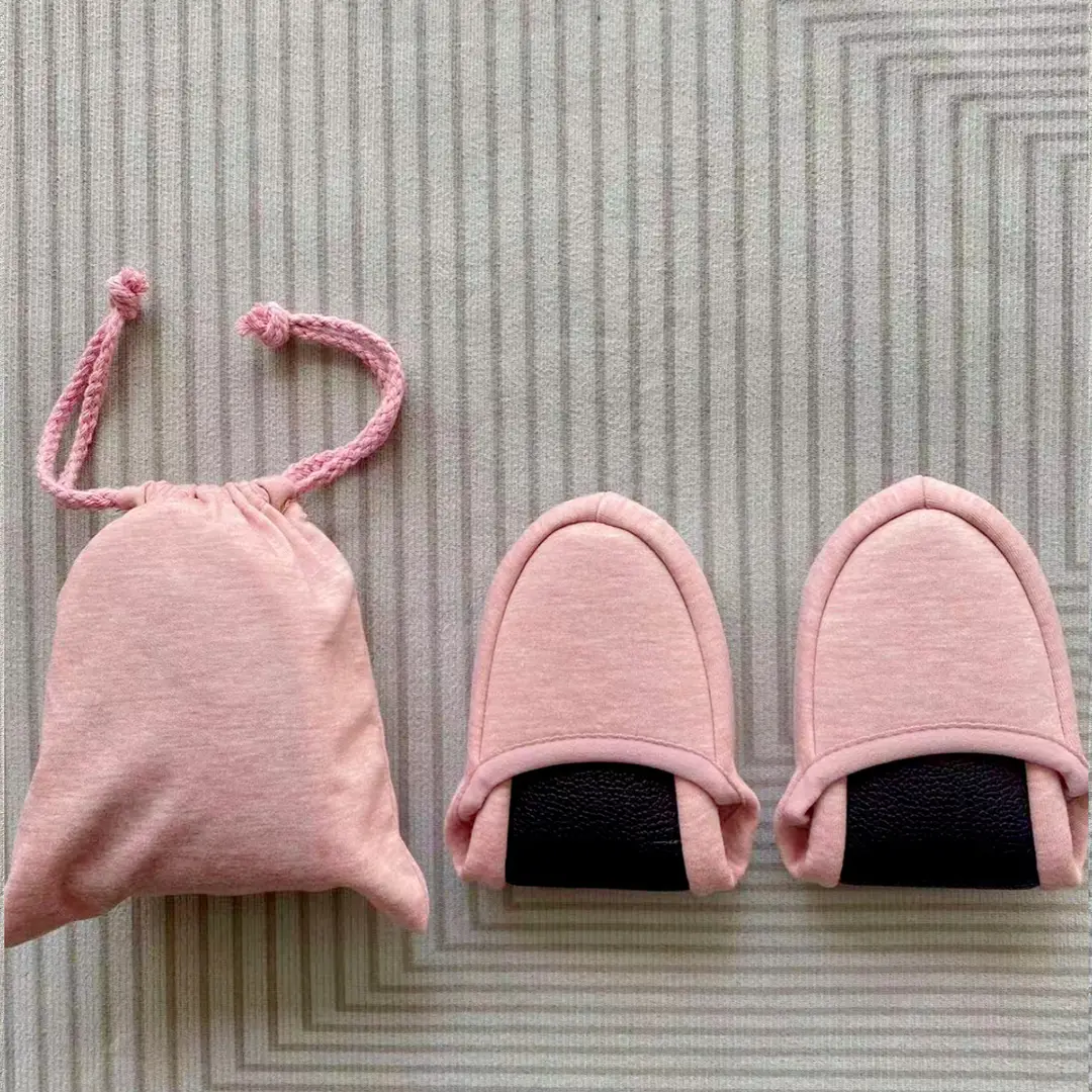 Cross-border Export Japanese-style Amazon Portable Folding Cotton Slippers Silent Indoor Travel Folding Shoes for Men and Women — feature 4