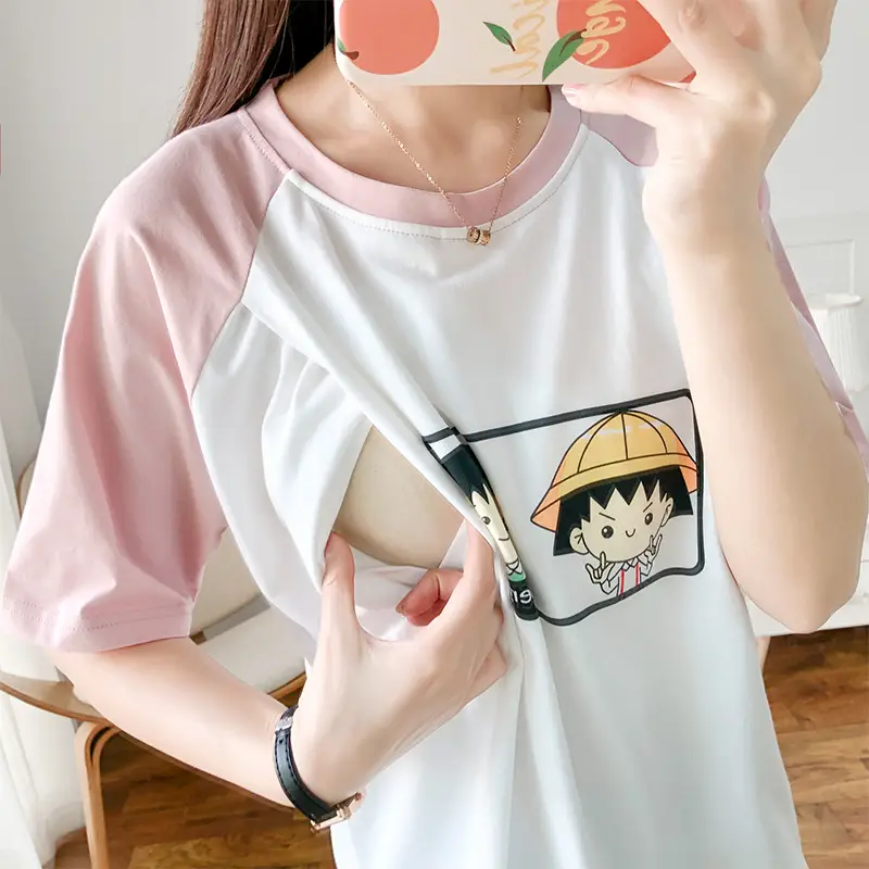 Pure Cotton Anime Print T-Shirt Short Sleeve Summer Wear - Image 5