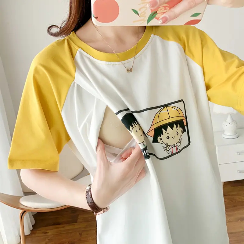 Pure Cotton Anime Print T-Shirt Short Sleeve Summer Wear — feature 15
