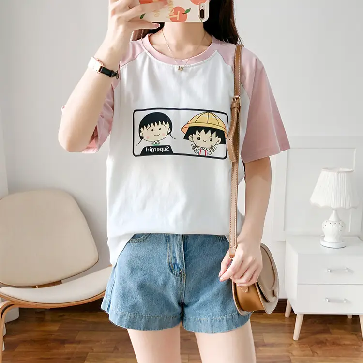 Pure Cotton Anime Print T-Shirt Short Sleeve Summer Wear — feature 6