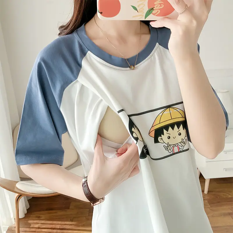 Pure Cotton Anime Print T-Shirt Short Sleeve Summer Wear — feature 9