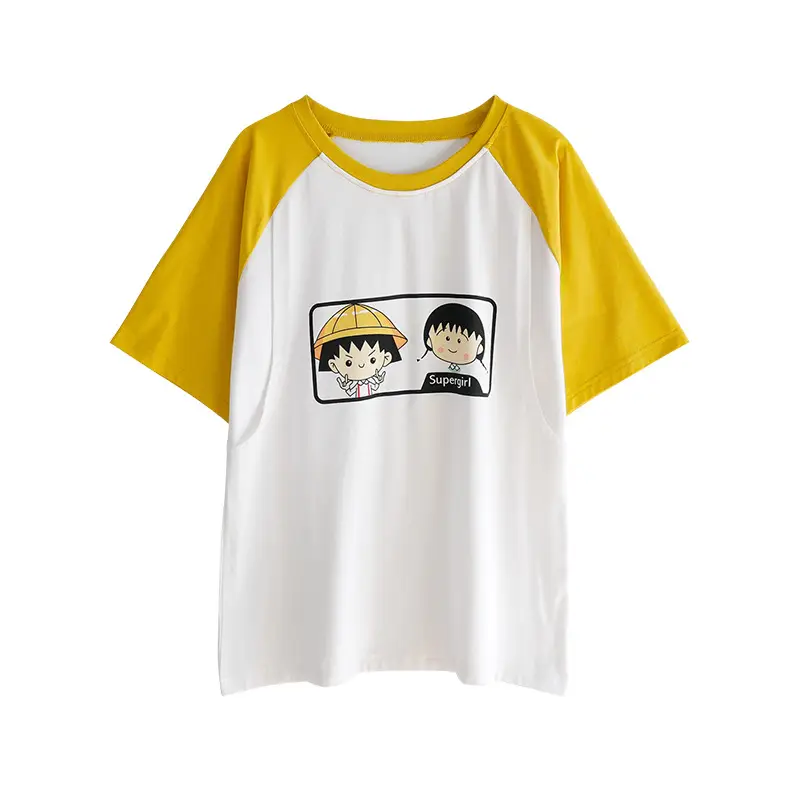 Pure Cotton Anime Print T-Shirt Short Sleeve Summer Wear - Image 2