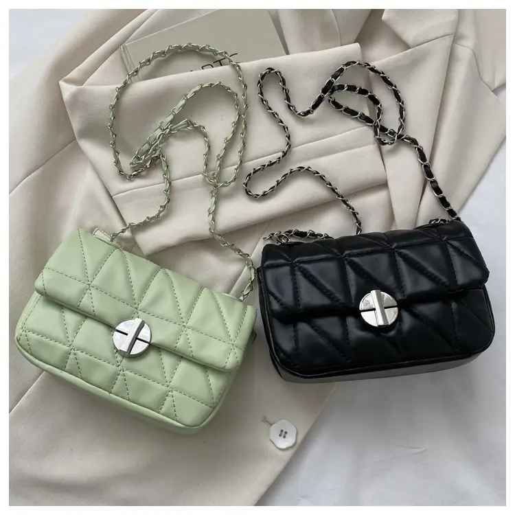 Pink Rhombic Shoulder Chain Bag Women 2023 — feature 21