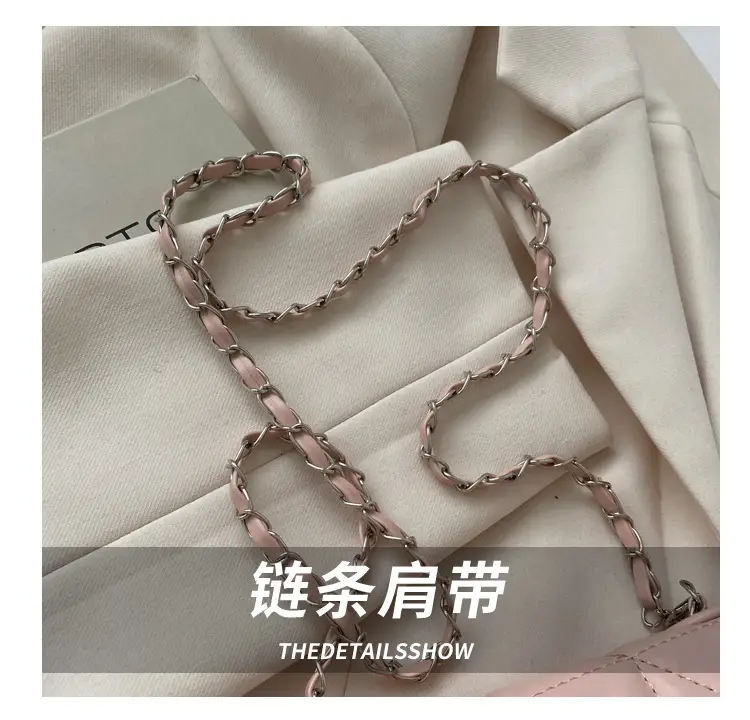 Pink Rhombic Shoulder Chain Bag Women 2023 — feature 6