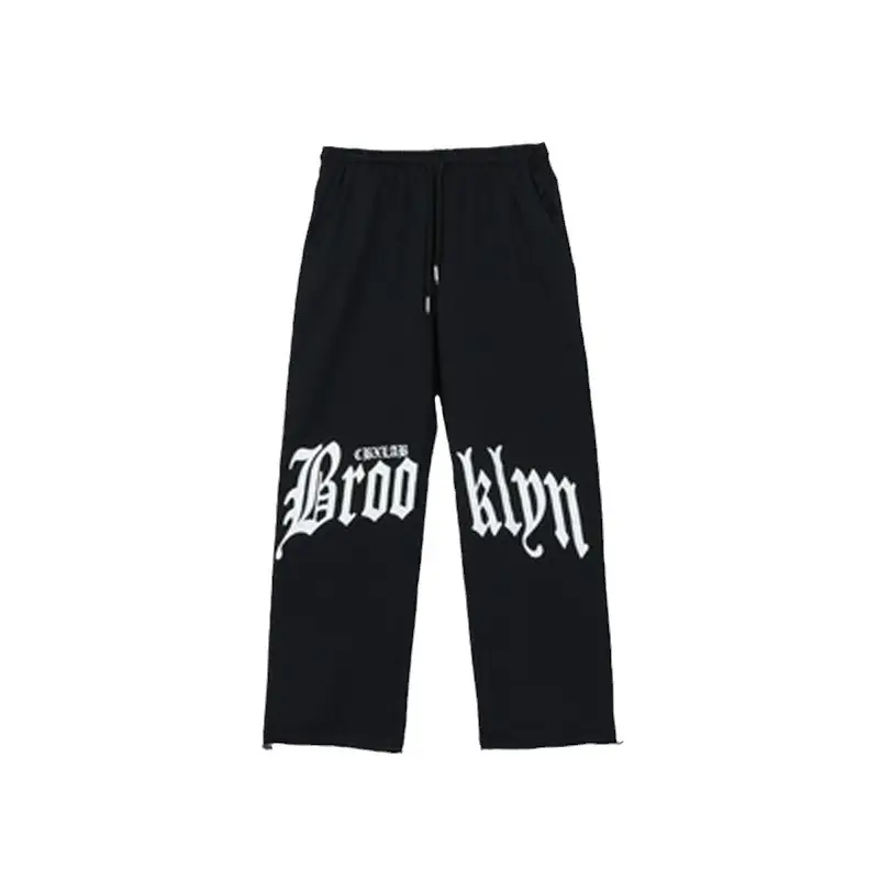 Women Hip-Hop Sweatpants Black High Waist Loose Fit - Image 6