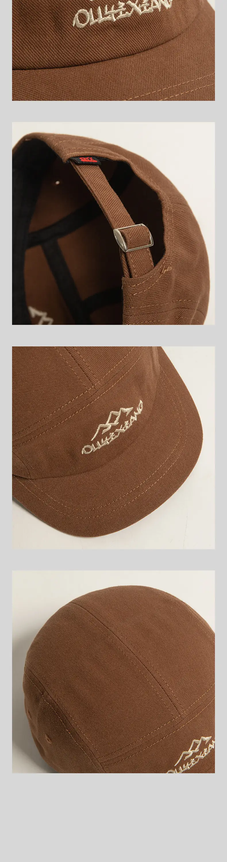 Japanese Style Baseball Cap Men Brown Beige Black — feature 4