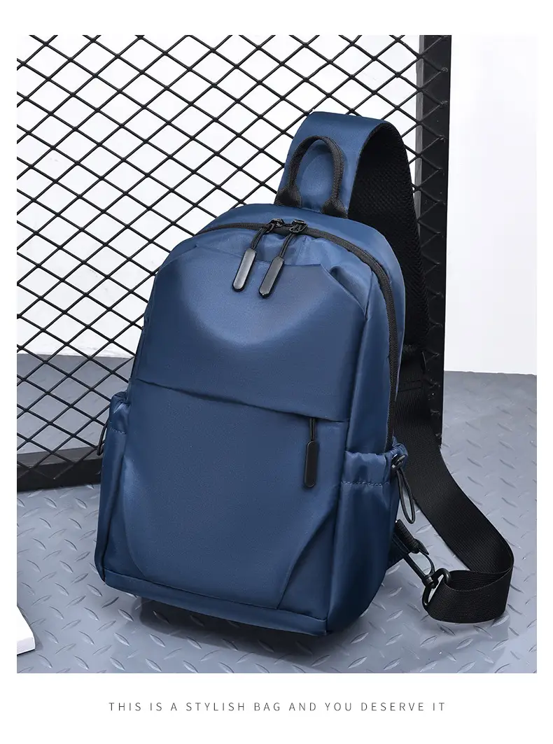 Men's Black Leather Crossbody Backpack 33cm High — feature 24