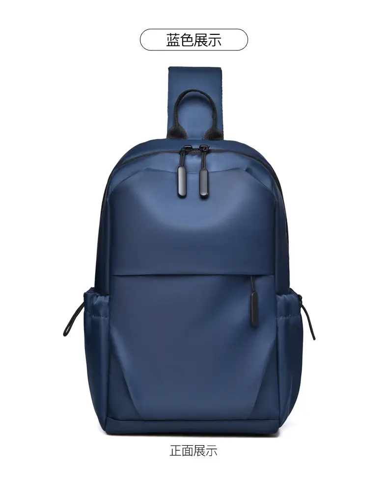Men's Black Leather Crossbody Backpack 33cm High — feature 29