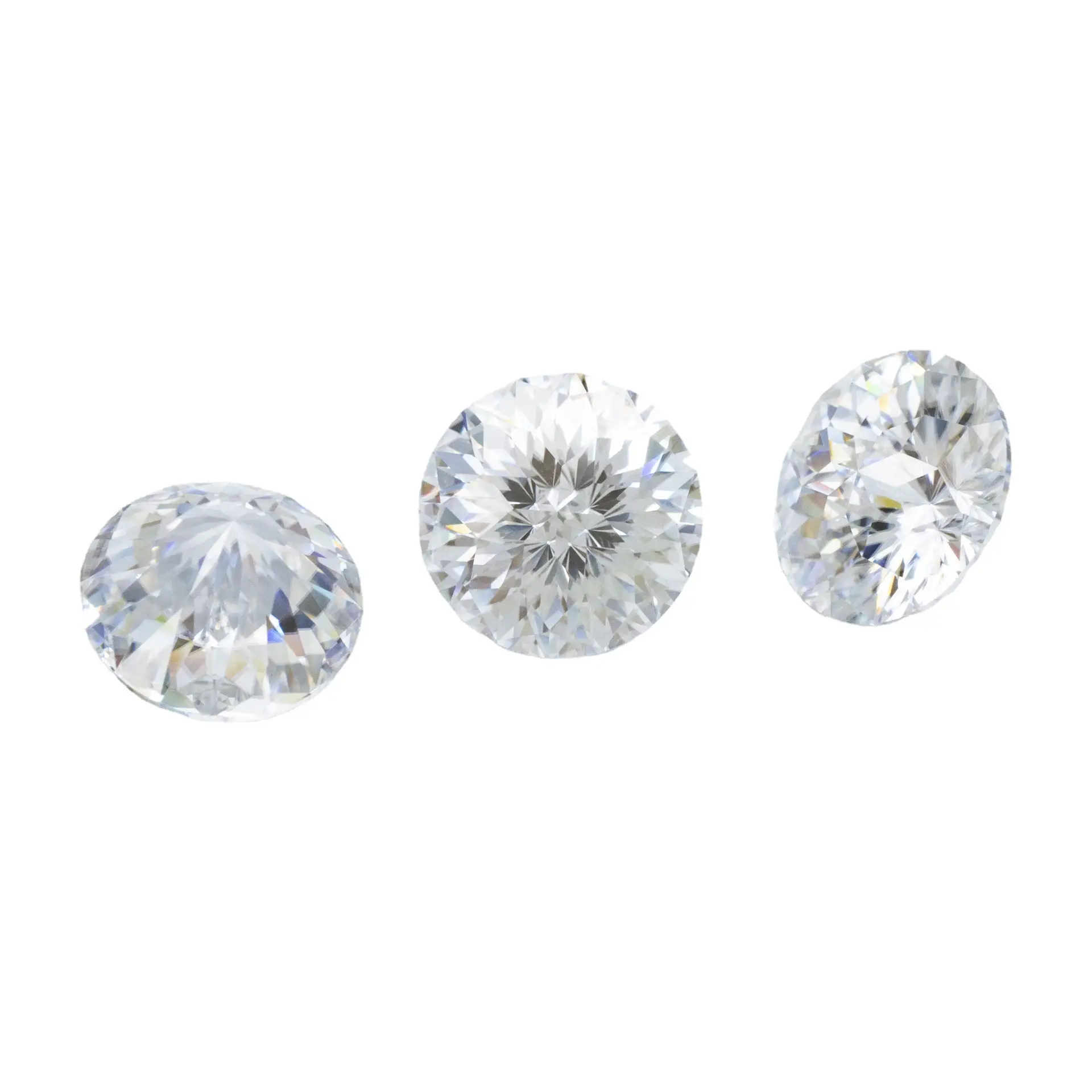 Round Moissanite Studs 1 & 2克拉 White - Image 5