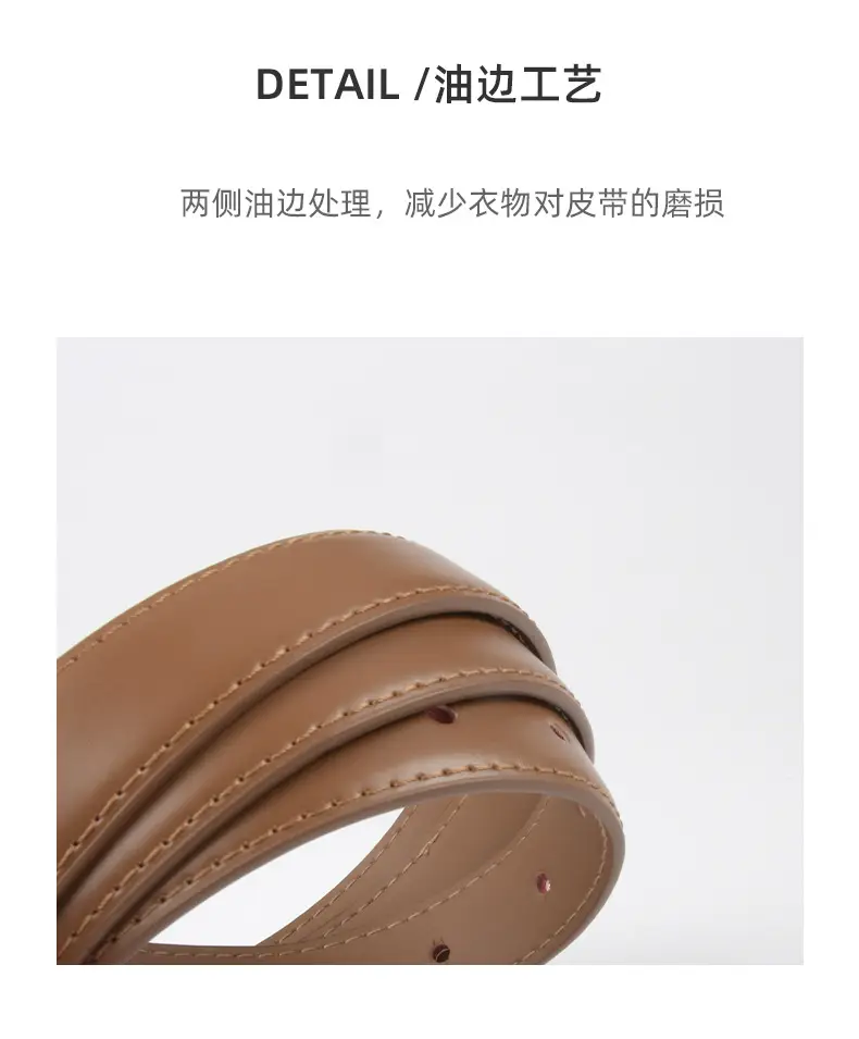 Women's Classic Leather Belt with Jeans Casual Outfit — feature 8