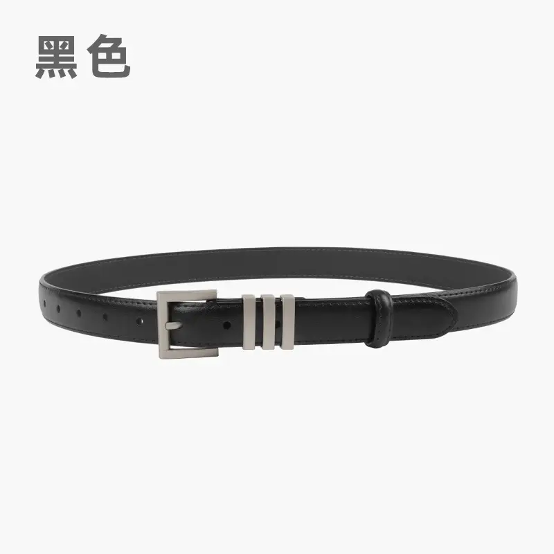 Women's Classic Leather Belt with Jeans Casual Outfit