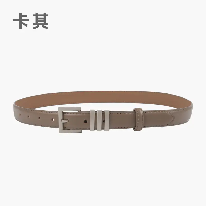 Women's Classic Leather Belt with Jeans Casual Outfit - Image 3