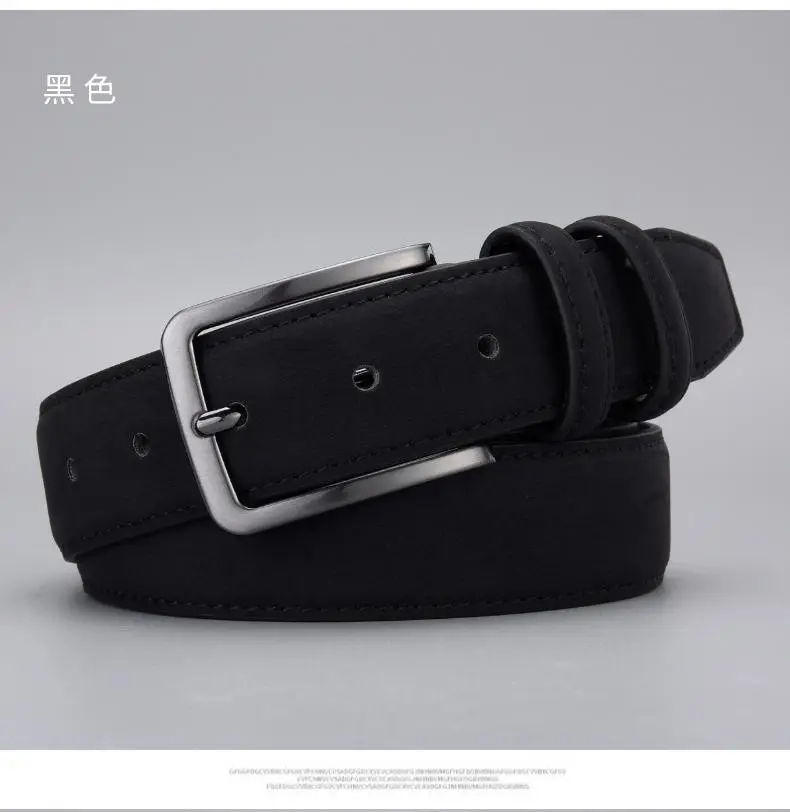 Men's Tan Leather Belt with Silver Buckle — feature 6