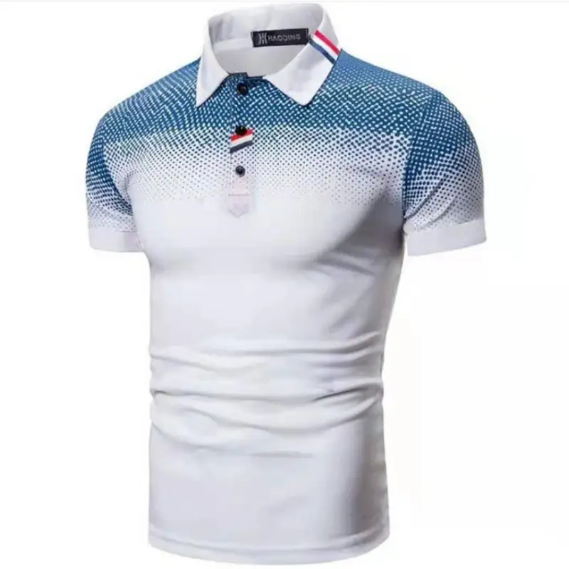 Men Black Printed Polo T-Shirt Short Sleeve — feature 3