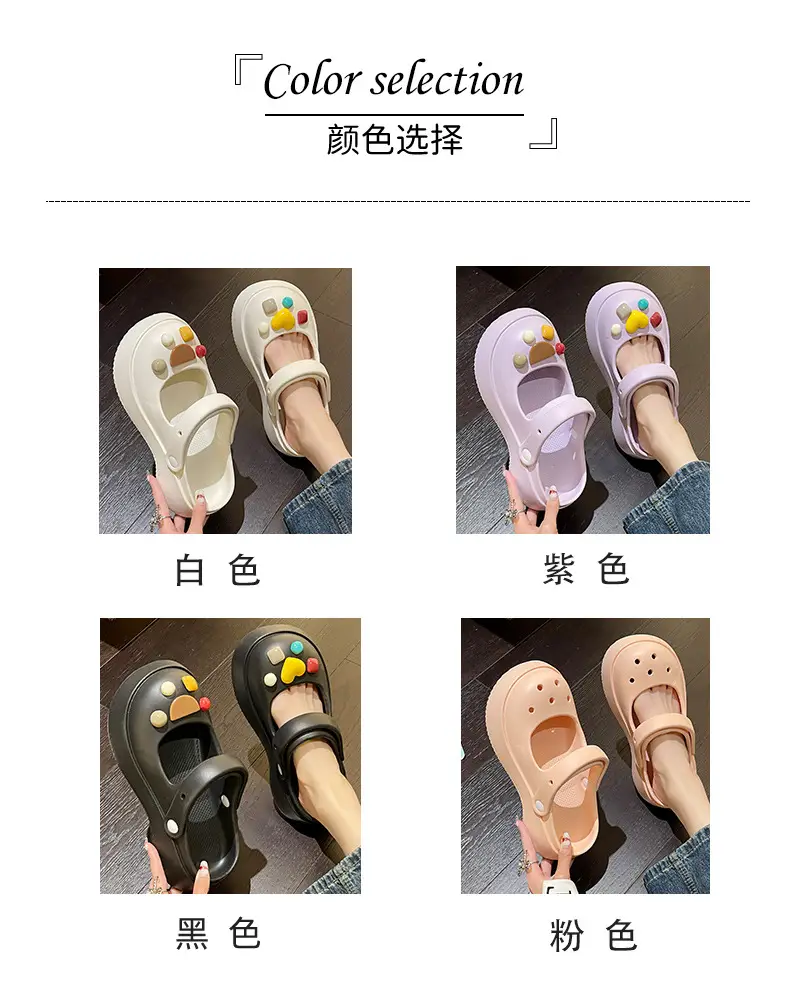 Thick-Soled Clogs for Women, Summer Outdoor Wear, 2026 New Model, Height-Increasing Beach Mary Jane Sandals for Women, Summer — feature 13