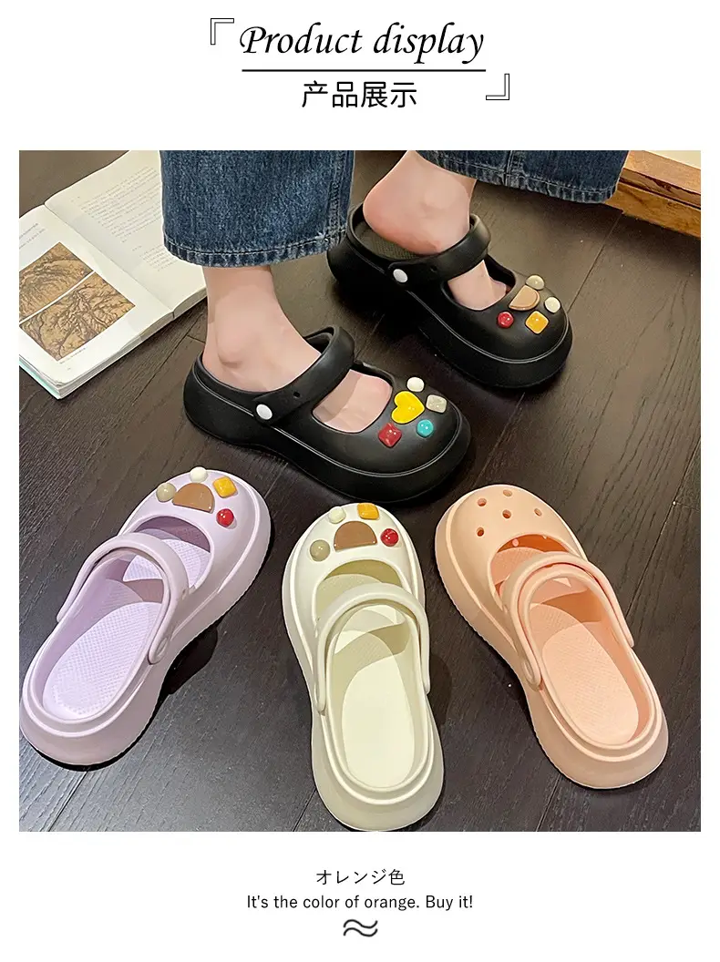 Thick-Soled Clogs for Women, Summer Outdoor Wear, 2026 New Model, Height-Increasing Beach Mary Jane Sandals for Women, Summer — feature 14