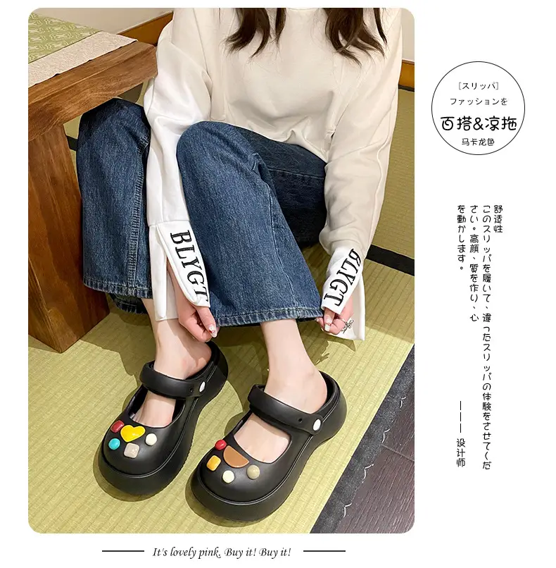 Thick-Soled Clogs for Women, Summer Outdoor Wear, 2026 New Model, Height-Increasing Beach Mary Jane Sandals for Women, Summer — feature 15