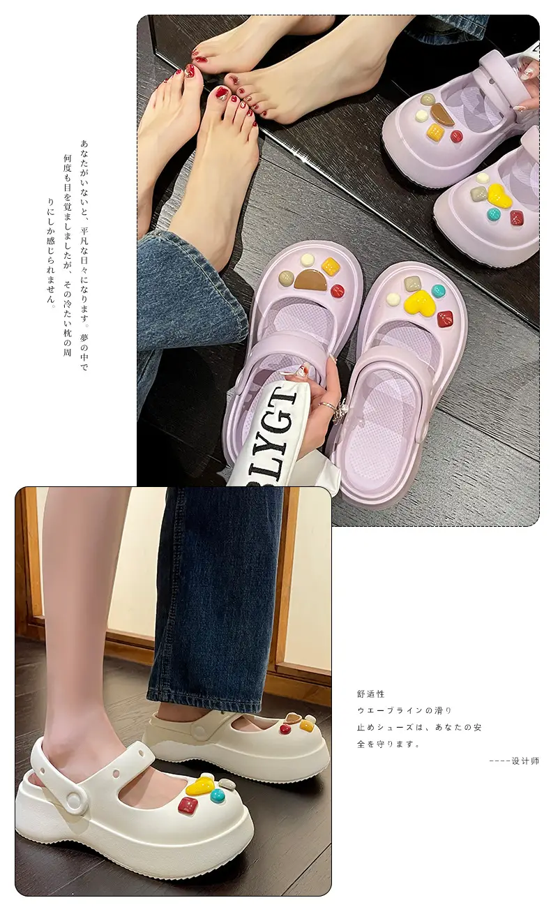 Thick-Soled Clogs for Women, Summer Outdoor Wear, 2026 New Model, Height-Increasing Beach Mary Jane Sandals for Women, Summer — feature 17