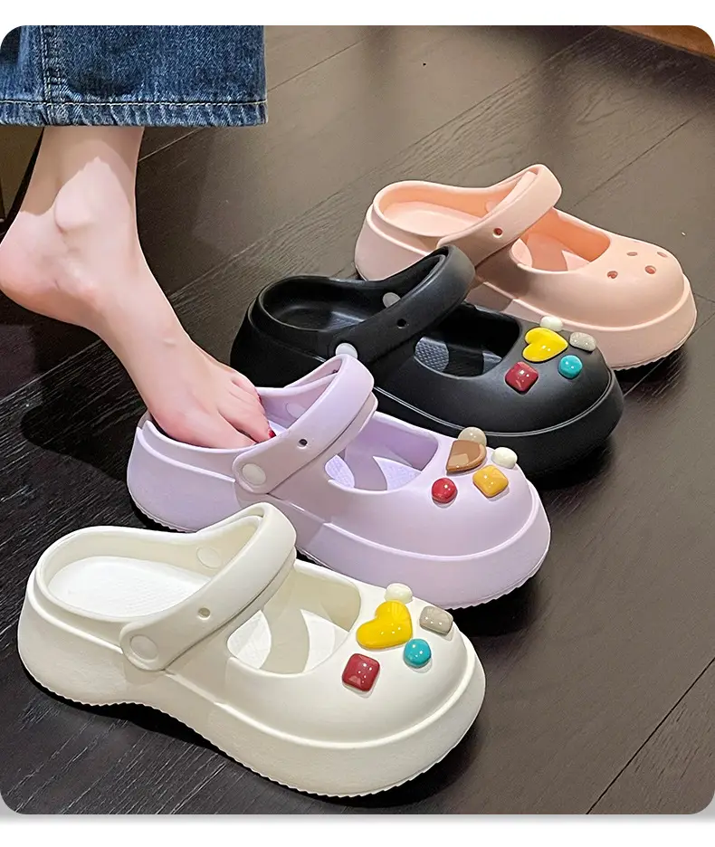 Thick-Soled Clogs for Women, Summer Outdoor Wear, 2026 New Model, Height-Increasing Beach Mary Jane Sandals for Women, Summer — feature 7
