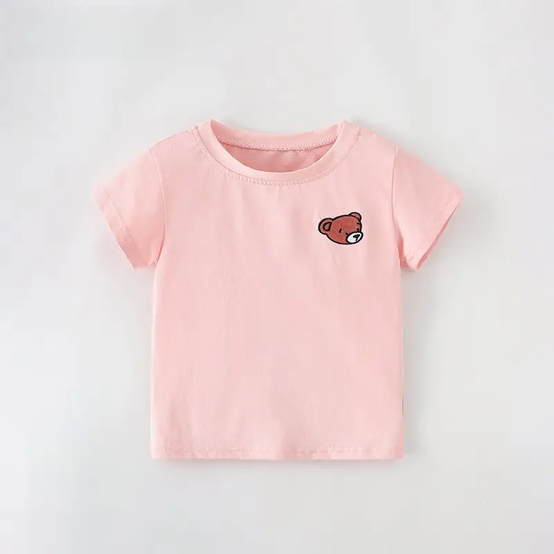 Pink Western Embroidered T-Shirt for Girls