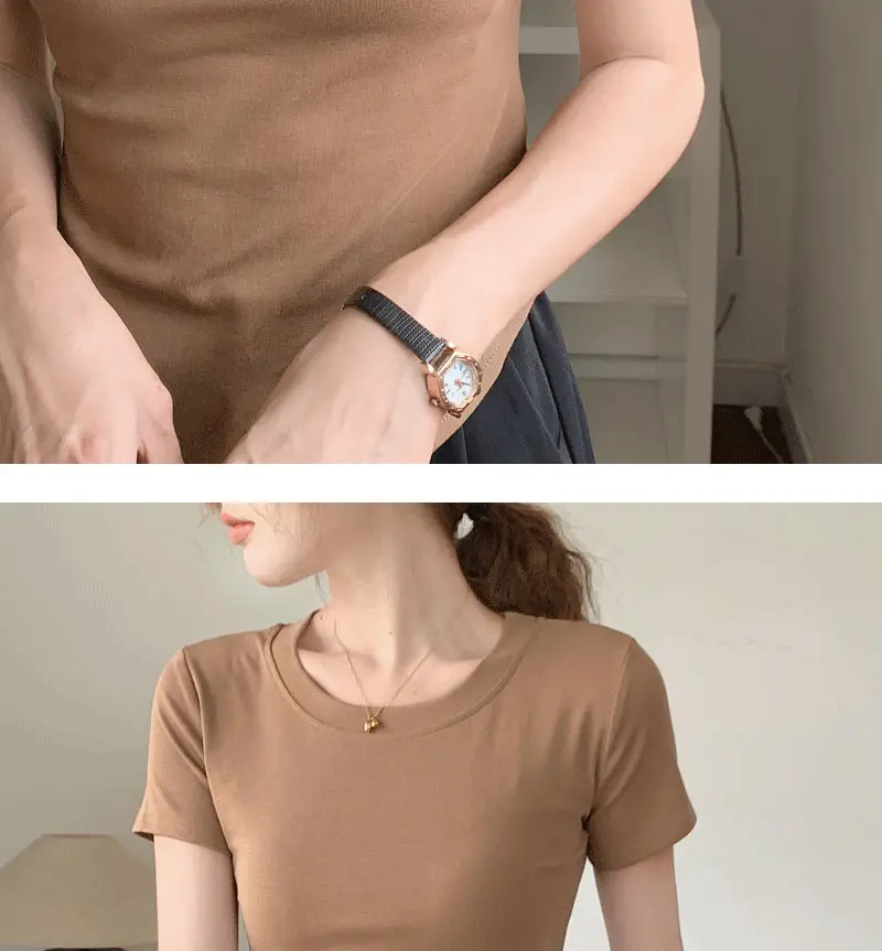 Women Asymmetrical Curved Slim Fit T-Shirt Summer 2025 — feature 25