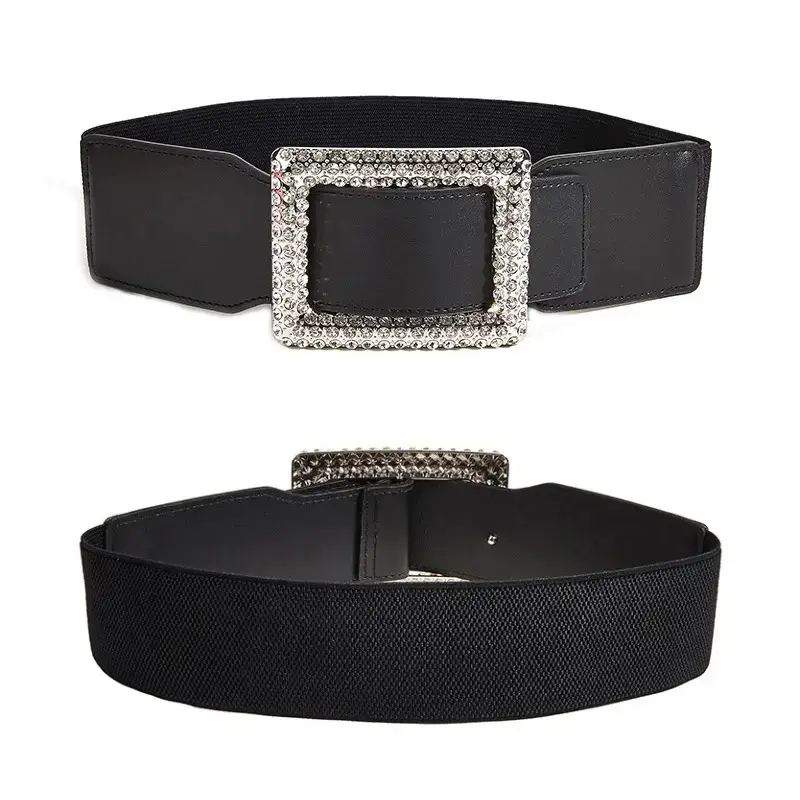 Black Rhinestone Waist Belt for Women - Image 7