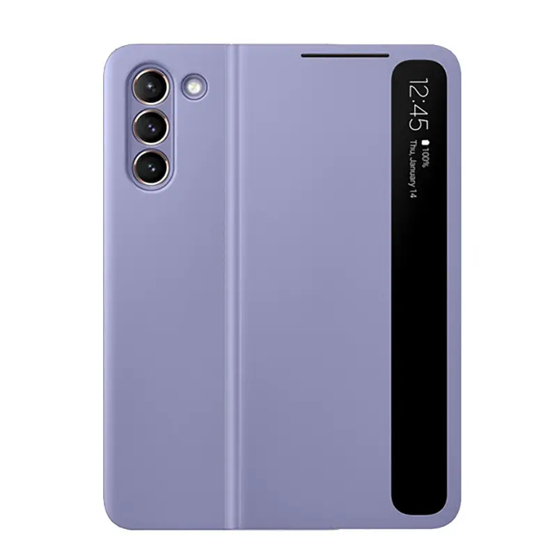 Samsung S21 Ultra Purple Leather Flip Case — feature 10