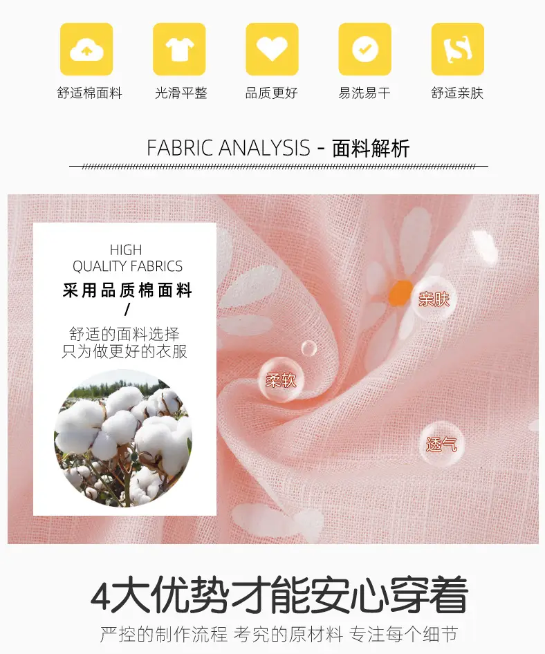 Pink Daisy Print Princess Dress for Girls — feature 3