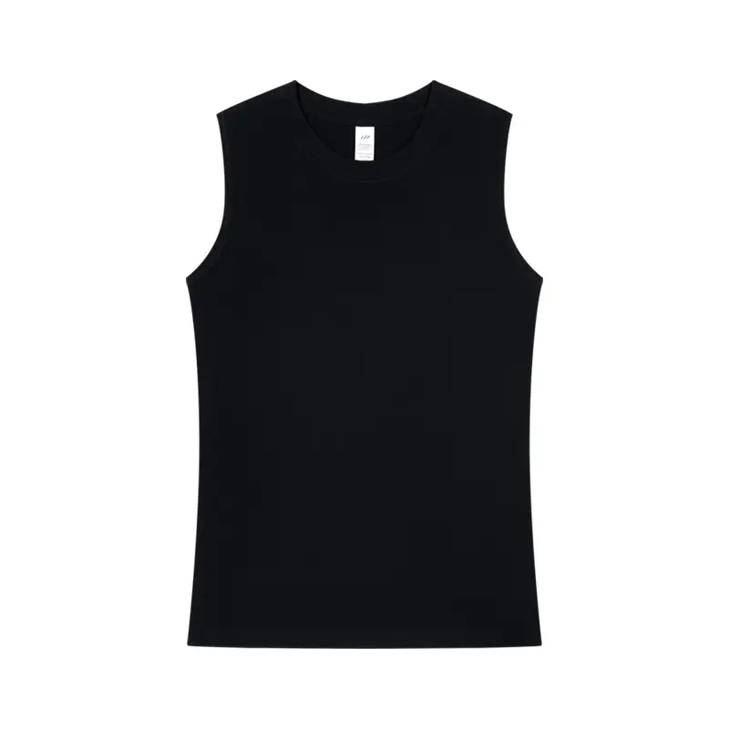 Men's Heavy Cotton Waistcoat Vest Black White - Image 2